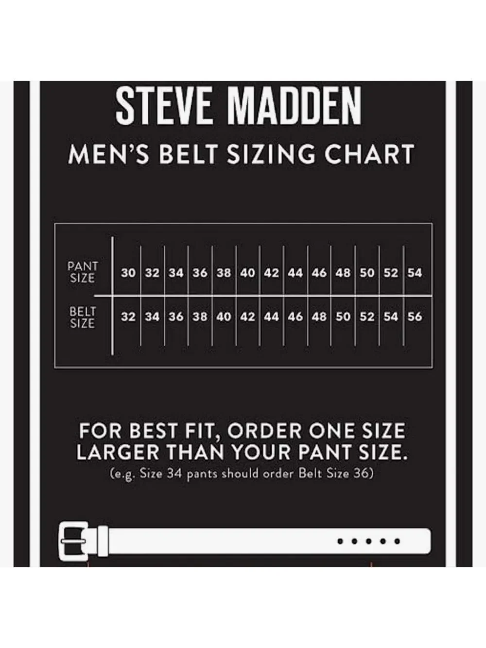 Steve Madden Men's Dress Casual Every Day Leather Belt